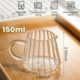 thumbnail image 4 of 4 Pcs Glass Pitcher, Wave Shaped Glass Creamer Pitcher, Glass Tea Pitcher, Coffee Milk Creamer Pitcher, Milk Frothing, 4 of 7