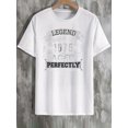thumbnail image 6 of 1975 Retro Vintage Men's T-Shirt - 50th Birthday Gift for Men Born in 1975, Black with White Lettering Design, Round Neck Short Sleeve Casual Summer Tee, Machine Washable, Vintage T Shirts, 6 of 15
