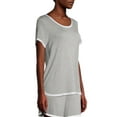 thumbnail image 5 of Secret Treasures Essentials Women's and Women's Plus Crew Neck Sleepwear Top, 5 of 7