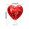thumbnail image 3 of Mini decoración para la copa del árbol de San Valentín Mini decoración para la copa del árbol Decoración de San Valentín Sombrero para el árbol en forma de corazón brillante Decoración de San V..., 3 of 7