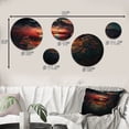 thumbnail image 4 of Designart "Flowerful Countryroad At Sunset II" Lake House Cottage Metal Wall Art Set of 5 Piece, 4 of 5