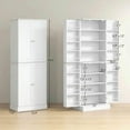 thumbnail image 3 of Spaco 65" Kitchen Cabinet, Kitchen Pantry Cabinet with 4 Doors and 16 Door Shelves, Storage Cabinet for Indoor as Dining Room, White, 3 of 11