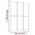 thumbnail image 4 of vidaXL 3-Panel Room Divider White 150x220 cm Fabric, 4 of 5