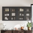 thumbnail image 2 of New Retro Wall Cabinet - Black Steel, Hazy Glass Doors, 2 Shelves, 31.5"W x 30"H, Outdoor Paint, 2 of 6