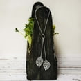 thumbnail image 5 of Double Leaf Silver Colored Necklace by Lifebeats, 5 of 7