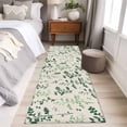 thumbnail image 4 of Sage Green Botanical 2'x6' Runner Rugs for Hallway Kitchen Bedside Non Slip, Rustic Country Spring Floral Summer Leaf Entryway Rug Runners with Rubber Backing, Long Carpet Runner for Laundry Room, 4 of 8