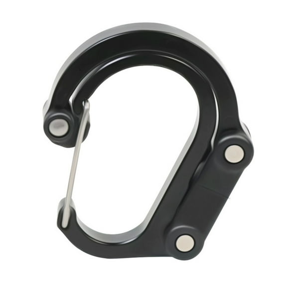 Aluminum Alloy D Shape Buckle, Multifunctional Keychain Carabiner Clip Buckle Outdoor Carabiner Clip Swivels Hook Clip