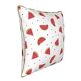 thumbnail image 2 of Fotbe Hand Drawn Watermelon Pattern Velvet Decorative Throw Pillow Covers with Elegant Piping, Soft Plush Cushion Cover for Sofa, Bed, Car, Office-16"x16", 2 of 8