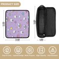 thumbnail image 4 of Hair Tool Organizer Bag with Heat Resistant Mat Removable Travel Storage Case for Hot Air Brushes Curling Irons Cat Face and Rainbows Pattern, 4 of 8