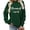 Dark Green, variant on Unir Women's Licensed Practical Nurse Color Text Graphic Crewneck Sweatshirt Oversized Long Sleeve Medical Layering Pullover Top 1PC S-XXXXXL Plus Size Friendly