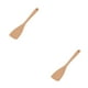 thumbnail image 4 of Moyic Utensilios de cocina sin pintura de alta calidad, torneros de madera, pala para tortitas, espátula para freír pescado, pala, 32.5*7.5 cm 2piezas, 4 of 6
