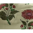 thumbnail image 4 of oneOone Georgette Viscose Light Yellow Fabric Floral Block Fabric For Sewing Printed Craft Fabric By The Yard 42 Inches, 4 of 4