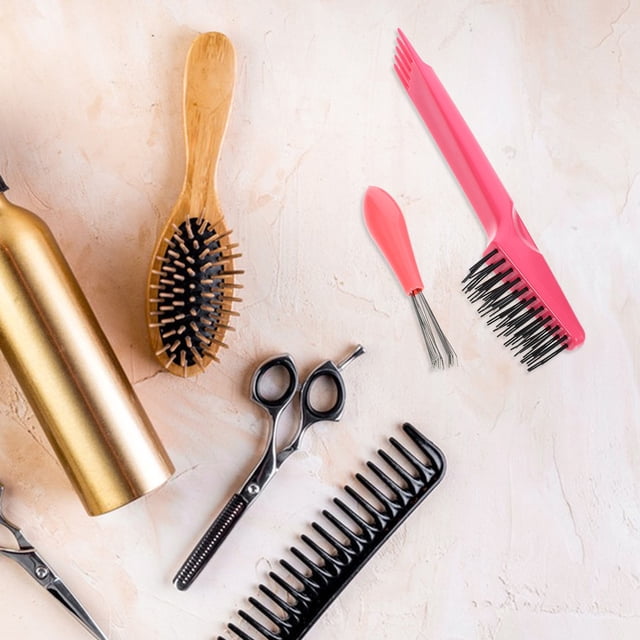 BESTYASH 1Set Durable Pink Hair Brush Cleaning Tool Ergonomic Slim Design for Comb and Brush Maintenance