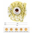 thumbnail image 6 of 13 Inch Round Placemats Set of 6, Eucalyptus Yellow Non Slip Heat Insulation PP Table Mats, Vintage Bottle Succulents Flower Stripe Washable Place Mats for Kitchen Dining Party Table Decor, 6 of 7