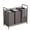 Brown, variant on 3-Bag Laundry Hamper, Black Laundry Basket, 35.6 Gal(135 L) Laundry Sorter Cart Laundry Room Organization with Heavy Duty Rolling Lockable Wheels and Removable Bags, Beige