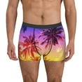 thumbnail image 4 of Wukai Palm Trees at Sunset Print Men’s Underwear Breathable Boxer Briefs,&nbsp;Moisture Wicking & Breathable-Large, 4 of 7