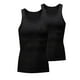 thumbnail image 2 of Penkiiy Camisas sin mangas de compresión de 2 paquetes para hombres, camiseta de entrenamiento de gimnasio deportiva, 2 of 5