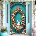 thumbnail image 2 of YWIYIUD 1PC Happy Easter Door Cover Easter Decorations, 71x35 Inch Easter Rabbit Eggs Door Banner Welcome Easter Banner Spring Theme Rabbit Door for Front Door Wall Indoor Outdoor Home Decor, 2 of 7