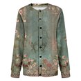 thumbnail image 4 of Kaondbfi Cardigan for Women, Single Plush Art Print Comfortable Knitted Cardigan Women's Winter Coat, 4 of 9