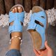 thumbnail image 2 of Sandalias de Cuña de las Mujeres Casuales Gancho Y Correas Ajustables de Bucle, Zapatillas de Verano de las Mujeres Open Toe Beach, 2 of 9