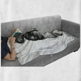 thumbnail image 6 of Animal Soft Flannel Fleece Throw Blanket, Little Panda Bear on Tree Branch Fury Tropical Jungle Zoo Sketchy Print, Cozy Plush for Indoor and Outdoor Use, 70" x 90", Black and White, by Ambesonne, 6 of 6
