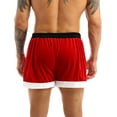 thumbnail image 2 of iEFiEL Mens Christmas Costume Santa Claus Dress Up Flannel Boxer Shorts, 2 of 7