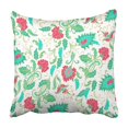 thumbnail image 1 of EREHome Ditsy Turquoise Red Paisley Floral Pattern on White Style Flower Tulip Batik Pillowcase 20x20 inch, 1 of 1