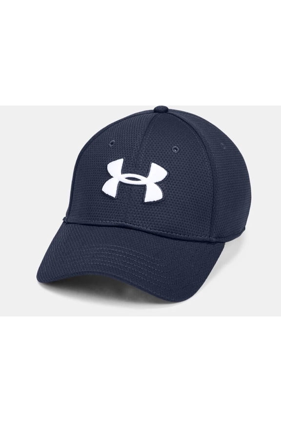 Men's UA Blitzing II Stretch Fit Cap 1254123-417 Midnight Navy/White