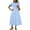 Blue, variant on VBTAPA Summer Dresses for Women Short Sleeve V Neck Maxi Dress Smocked Waist A Line Dresses Flowy Tiered Tunic Dress with Pockets Sales of Today Blue L