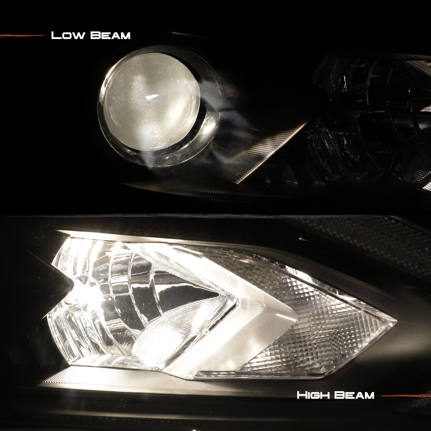 AKKON - Fit 2016 2017 2018 Altima 4-Door [Halogen Type] LED/DRL Switchback Daytime Signal Projector Headlights - Black Pair
