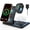 Black, variant on Cshidworld Wireless Charger, 18W 3 in 1 Wireless Charging Station for iPhone 17 16e 15 14 13 12 Pro, Fast Charger Stand for iWatch SE 9-11 6-8 2-5, AirPods 4/3/2/Pro, Samsung Galaxy Seires (Green)