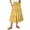 Yellow, variant on Yucgh Women's Tiered Flowy Floral Skirt with Drawstring High Waist, Pleated Midi Beach Skirt, Lightweight Summer Long Casual Skirt,Yellow,S
