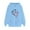 Sky Blue, variant on Fanxing Womens Lightweight Hoodie Love Heart Graphic Sweatshirts Hooded Tops Casual Drawstring Fall Tops Mint Green,S