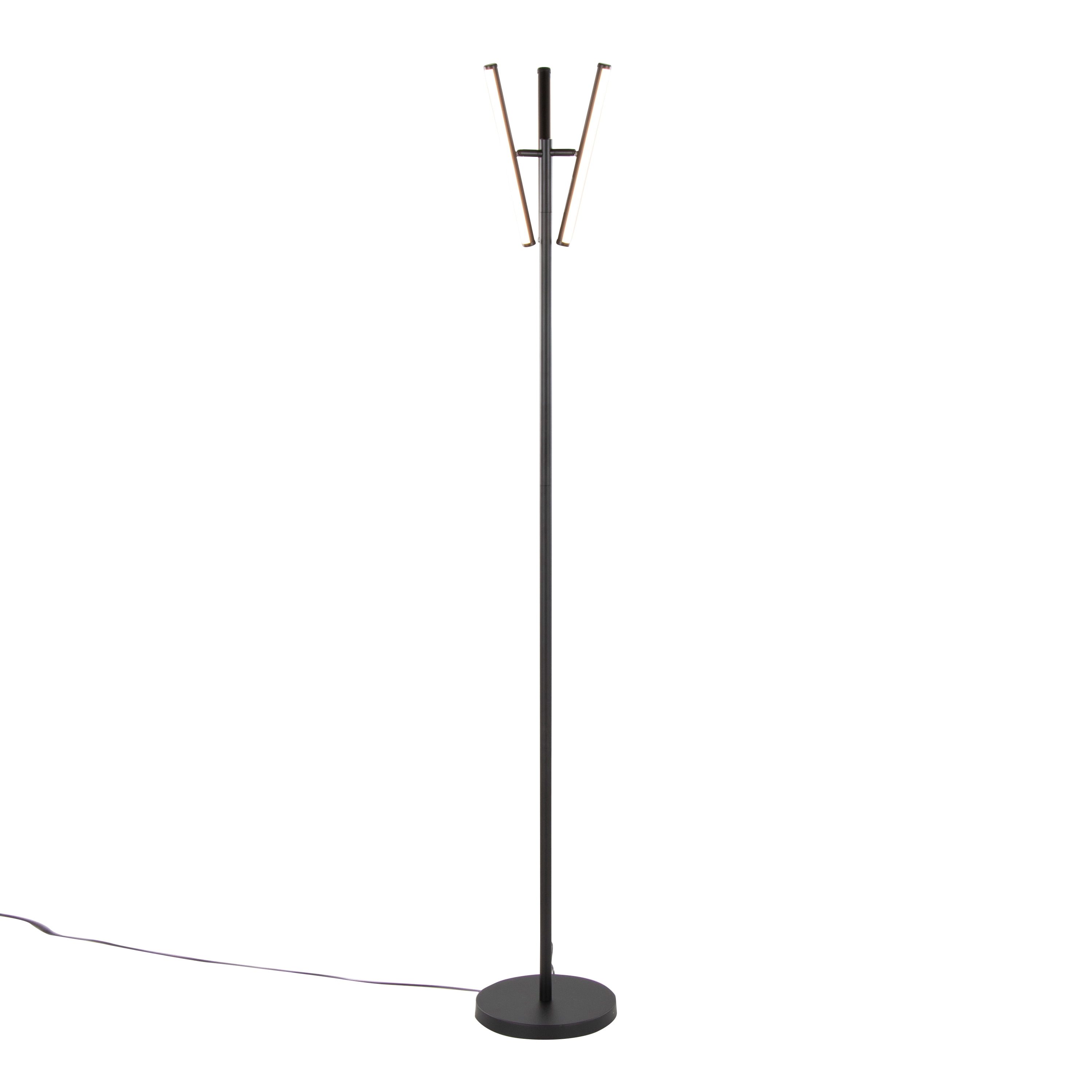 Newest 65" Modern Swivel Floor Lamp, Black Metal with Dimmable Integrated LED for Living Room & Office