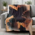 thumbnail image 2 of Orange Teal Black Blanket Soft Cozy Warm Throw Blanket for Couch, Plush Fuzzy Flannel Fleece Blankets for Sofa, Contemporary Abstract Hazy Sense Bed Blankets Lightweight Gifts for Women, 50"x80", 2 of 9
