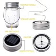 thumbnail image 3 of 20 Led 10 Pa Mason Jar Lid Solar Lights With Hanger For Mason Jar Fairy Tale Garden Patio [no Jar], 3 of 4