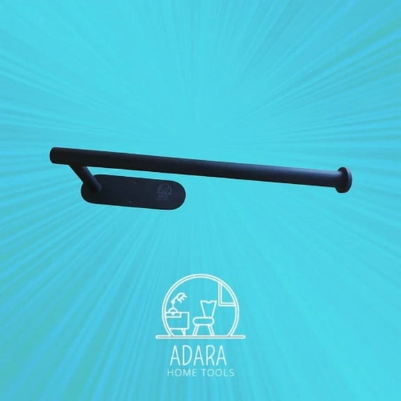 Black Adhesive Paper Towel Holder Under Cabinet Wall Mount For Kitchen Towel