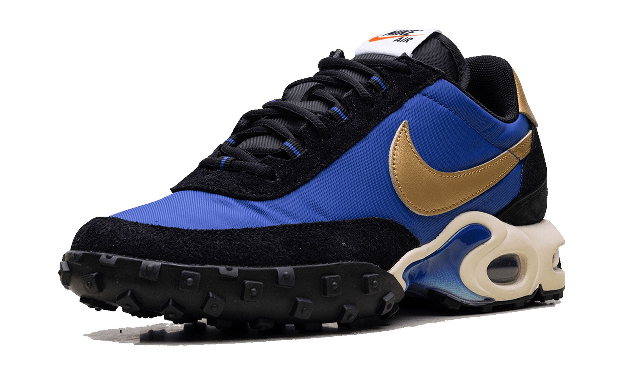 NIKE MENS Air Max Waffle Racer "Hyper Blue / Metallic Gold" FV6946 400 from Stadium Goods