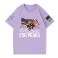 thumbnail image 4 of Hogleaql Mens Usa Flag Graphic Tshirt Crew Neck American Flag Print Short Sleeve Tee Patriotic Casual Independence Day Loose Tshirt Purple M, 4 of 6