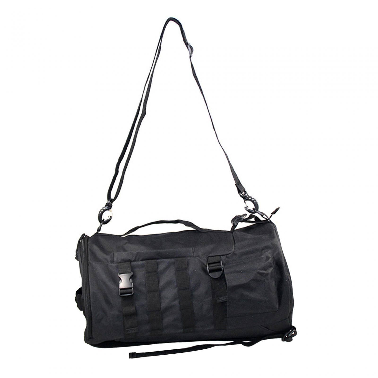Wswqop Fishing Tackle Bag Fishing Reel Gear Storage Case Fishing Backpack for Traveling Black