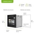 thumbnail image 2 of Horno Eléctrico Empotrable AEVRA 67L 127V Acero Inoxidable Vidrio Templado, 2 of 10