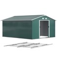 thumbnail image 1 of Outsunny 11' x 13' Garden Storage Shed w/ Steel Foundation Kit, 1 of 10