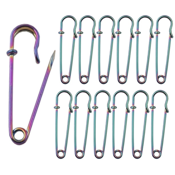Brooches Heavy Duty Safety Pins 1.6"/38mm/31mm Metal Spring Lock Pin