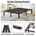 thumbnail image 4 of NESLIME 18 inch Full Size Metal Bed Frame with Ample Storage Space, Heavy Duty Metal Platform, No Box Spring Needed, 4 of 8