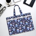 thumbnail image 6 of Kdxio crystal cool Skull flower File Tote Document Bag Business Briefcase Bag Document Organizer Tote Briefcase for Letter A4 Files Business Teacher Office Bag, 6 of 8