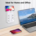 thumbnail image 2 of LAICAIW 9-in-1 Surge Protector Surge Protector Multi Plug Outlets Surge Protector with USB Power Strip Wall Adapter 9-in-1 Surge Protector 6-Outlet Extender with 2 USB & 1 USB-C Ports Power Strip Mul, 2 of 6