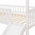 thumbnail image 3 of Twin Size pine wood high rise bed frame no box spring white rental housing, 3 of 15