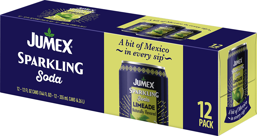 Jumex Sparkling Soda Limeade, 12 Fl Oz Cans, 12 Count