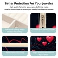 thumbnail image 3 of Valentine's Day Travel Portable Square Jewelry Box Earring Necklace Bracelet Holder Display Case Organizer Box, Decorative Jewelry Stand Storage Box, 3 of 6