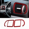 thumbnail image 1 of Real Bright Soft Car Interior Carbon Fiber Sticker Decoration2Pcs For Porsche Cayenne Sport Red Carbon Fiber Side Air Vent Outlet CoverAuto Car Protection Interior Accessories, 1 of 8